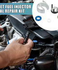 4 Piece Fuel Injector Seal Repair O Ring Kit With 06H998907A 06J998907 06G998907 being installed in car engine