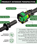 DIY Ready Fuel Line Quick Connector Repair Kit, cross-section showing 7.89mm nylon tube with lock clip, sealing ring, lock sleeve