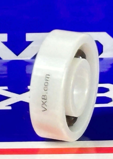 Full Ceramic ZrO2 608 Miniature Ball Bearing: Si3N4 Balls, Nylon Cage 8x22x7mm on a vibrant background.