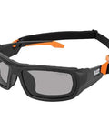 Full Frame Gasket Safety Glasses With Foam Seal Anti Fog UV Scratch Resistant, black frame, side view.