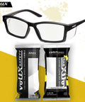 Full Lens Reading Safety Glasses 1.5 Diopter ANSI Z87.1 CE EN166F Anti Fog UV400 with matte black frame and packaging
