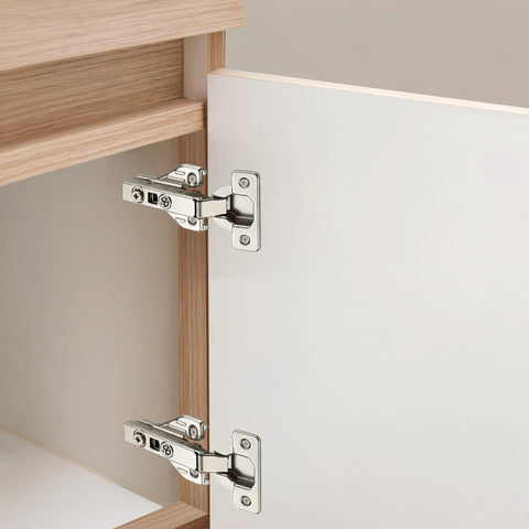 Full Overlay Cabinet Door Hinges With Soft Close Damper 105 Degree Adjustable Concealed Hinges For Face Frame Kitchen Cabinets installed