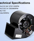 Universal Furnace Blower Fan Replacement For Dayton 1TDT8 5C508 Century 9459 JE2J047NS JEJ047 115V 50 60Hz Easy Install