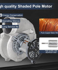 Bangin Replacement Furnace Draft Inducer Blower Motor For Rheem Ruud Jakel Fasco Ametek Rotom Packard, side view