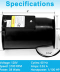 Draft Inducer Furnace Blower Motor Replacement for Nordyne Nortek Intertherm Miller Gibson Packard and More with dimensions and specifications