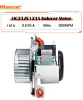 Side view of Furnace Draft Inducer Blower Motor Assembly Replacement For Carrier Bryant Payne Jakel Inducer HC21ZE121A J238-100-10108