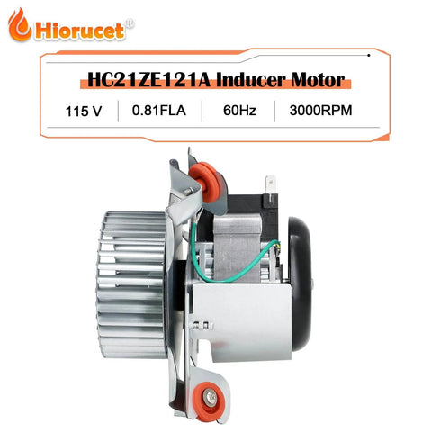 Side view of Furnace Draft Inducer Blower Motor Assembly Replacement For Carrier Bryant Payne Jakel Inducer HC21ZE121A J238-100-10108