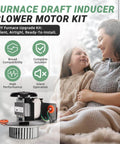 Must Have Durable Furnace Draft Inducer Motor Kit For Bryant Carrier Jakel With Blower Wheel And Mounting Bracket Replacement J238-150-1571 HC21ZE117 VORGENS 318984-753 shown with product details next to family.