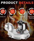 Furnace Draft Inducer Exhaust Vent Blower Motor For Fasco 70582726 And ICP Intercity Direct Replacement In Front Of Flames