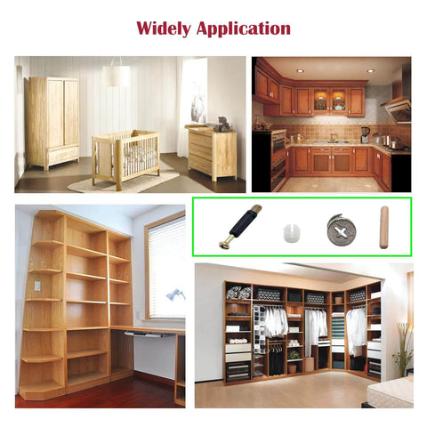 Effortless furniture assembly with a 300-piece 3-in-1 connecting hardware set for cabinets, drawers, wardrobes, and cribs.