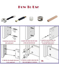 Effortless furniture assembly with a 300-piece 3-in-1 connecting hardware set including cam locks, wood dowels and dowel pins