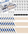 All In One 285Pcs 3 In 1 Eccentric Wheels Kit For Furniture Assembly With Cam Lock Fasteners Dowel Pins Nut And Bolt Set Pre Inserted Nuts Compatible With IKEA displayed