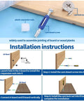 Installation instructions for All In One 285Pcs 3 In 1 Eccentric Wheels Kit For Furniture Assembly With Cam Lock Fasteners.