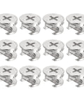 Cam Lock Nut for Furniture, 12pcs 14.6x9.5mm Joint Connector Locking Nuts Furniture Connecting Cam Fittings in zinc alloy