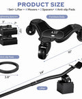 Diagram of ✝️ Furniture Dolly, 1150LBS Furniture Lifter Tool Set with 10" size, 3-wheel dolly, heightening spacers, and lifter parts shown.
