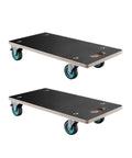 Furniture Dolly, 551 lbs Load Capacity, Furniture Moving Dollies with 4 TPR Silent Wheels, Rectangle Multifunctional Flat Dolly for Piano Furniture Couch Washing Machine Fridge, 2 Pack, Black designed for smooth motion and stable alignment in