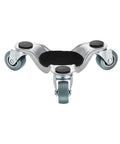 ✝️ Furniture Dolly, 4 Pack 6-Inch Steel Tri-Dolly with 360° PP Swivel Wheels and Non-Slip Cap, 3 Wheels Furniture Lift Mover Tool