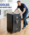 Man using Furniture Dolly with 6 Swivel Casters, Expandable Moving Dolly, 24in-12in Furniture Movers with Wheels, max 800LBS capacity