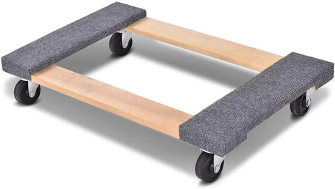 ✝️ Furniture Dolly Cart with 4 Wheels Pack of 2, 30” x 18” Moving Dolly Heavy Duty Mover with Carpet End, 1000 Lbs Capacity