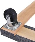 Close-up of wheel on Furniture Dolly Cart with 4 Wheels Pack of 2, 30” x 18” Moving Dolly Heavy Duty Mover with Carpet End, 1000 Lbs Capacity