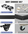 Comparison showing ✝️ Furniture Dolly with 6 Swivel Casters, Expandable Moving Dolly, and other models for stability and durability