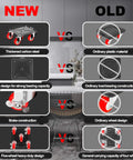 New vs Old Furniture Dolly Set comparison, highlighting design and material improvements, including the 5-wheel heavy-duty feature.