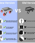 Comparison between new and old version of Furniture Movers Dolly Set with 5 Wheels, highlighting features and improvements.