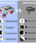Comparison of new and old Oversize Furniture Dolly with 5 Wheels, highlighting upgraded features and design differences.