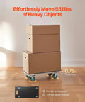 Furniture Dolly, 551 lbs Load Capacity, Furniture Moving Dollies with 4 TPR Silent Wheels, Rectangle Multifunctional Flat Dolly
