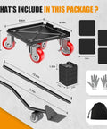 ✝️ 2000LBS Heavy Duty Furniture Dolly & Mover - 6.4" Carbon Steel Panel with 5X 360° Wheels, Non-Slip Sliders & Lifter for Sofa, Piano, Appliances (Red) designed for smooth motion and stable alignment in automation and mechanical systems, 1-pack for