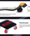 Furniture Dolly Sliders, Furniture Movers with 360° Rotation Wheels, Furniture Lifter Tool Set, showing 600lb lifting capability and flannel pad