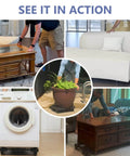 Furniture Dolly with 6 Swivel Casters, Expandable Moving Dolly in action under couch, table, washer, planter for smooth motion