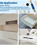 All In One 285Pcs 3 In 1 Eccentric Wheels Kit For Furniture Assembly With Cam Lock Fasteners Dowel Pins Nut And Bolt Set Pre Inserted Nuts Compatible With IKEA parts used in furniture assembly examples