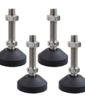 Heavy Duty Furniture Glide Swivel Leveling Mounts 2 Inch Adjustable Feet Pack of 4 with Reinforced Nylon Base and Rubber Anti Slip Cushion