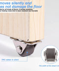 Sixteen Half Inch Mini Low Profile Casters With One Way Micro Wheels Self Adhesive Rubber Rollers for small furniture installation