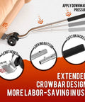 Extended crowbar with locking button and cotton jacket for Furniture Mover Ultra Plus with 10 Wheels – All-New Double-Wheel Design, Full Carbon Steel Heavy Duty Dolly