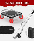 ✝️ Furniture Mover Ultra with 8 Wheels – Upgraded Double-Wheel Design, Carbon Steel Panel, Lifter and specs shown