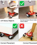 ✝️ 12 Pcs Furniture Mover Dolly 3 Wheels Dolly Steel Furniture Mover with Wheels 200 Lbs Load Capacity for Pool Table Home Office Warehouses setup instructions