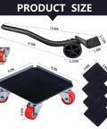 Product dimensions for ✝️ Furniture Dolly Sliders, Furniture Movers with 360° Rotation Wheels, including dolly, lifter tool, and pads