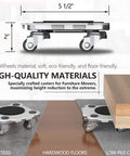 ✝️ Furniture Mover Pro Set - Enhanced Dolly with Custom TPE Wheels for Easy Furniture Lifting and Moving, shown on various floors.