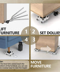 Step-by-step use of ✝️ Furniture Mover Pro Set - Enhanced Dolly and Lifter with Custom TPE Wheels for Easy Furniture Lifting and Moving