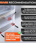 Usage recommendations for ✝️ Furniture Lifter Tool & Furniture Moving Sliders Set 360° Rotating Wheels Up to 220 lbs, Refrigerator Movers