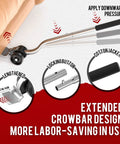 ✝️ Furniture Mover Ultra with 8 Wheels – Upgraded Double-Wheel Design, Carbon Steel Panel Heavy Duty Dolly with Lifter shown with extended crowbar and features