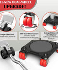 ✝️ Furniture Mover Ultra with 8 Wheels – All-New Upgraded Heavy Item Moving Tool Double-Wheeled Low-Profile Dolly with Auxiliary Lifter