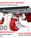 Stainless steel furniture mover with wheels and bearings, part of 4 Pack Heavy Duty Furniture Mover With Wheels Dolly Sliders Set.