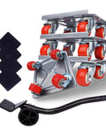 ✝️ Furniture Dolly Sliders, Furniture Movers with 360° rotation wheels and lifter tool set, upgraded carbon steel panel dolly