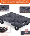 ✝️ Furniture Movers Dolly With Wheels - 200 lb. Capacity displaying swivel casters, anti-slip surface, and portable handle