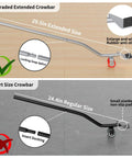 Comparison of upgraded extended crowbar with 29.5in size and short crowbar with 24.4in size from Furniture Movers Dolly Set with 5 Wheels