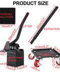 4 Pack Heavy Duty Furniture Mover With Wheels Dolly Sliders Lifters Tool Set dimensions and components view