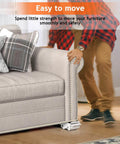 Person moving sofa with Furniture Washing Machine Dolly, Extendable Appliance Rollers Refrigerator Heavy Duty, Washing Machine Stand